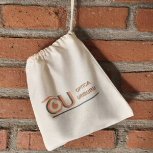 Bolsa de lienzo con cordón natural y sublimado de logo